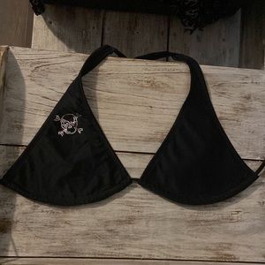 New, skull Bikini top, No tags, Size Large.